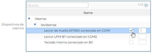 Terminales - idSense registro_huella