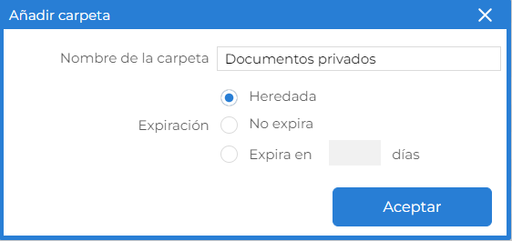 Docs - Añadir carpeta