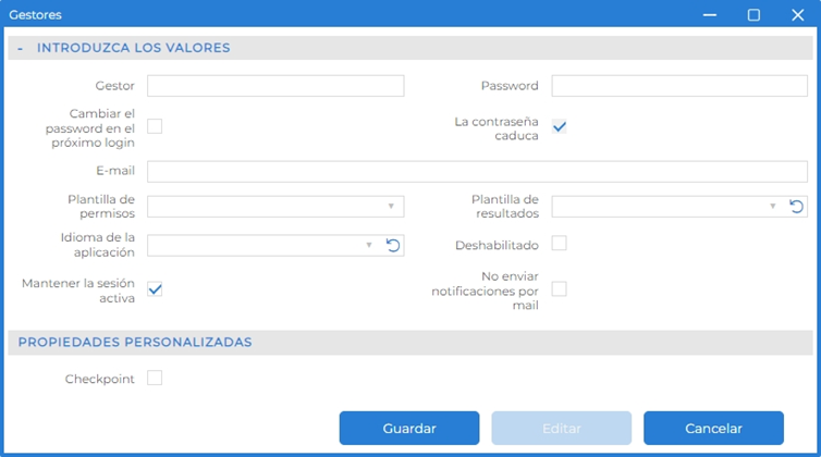 Getores - Añadir