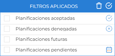 PlanifAusencias - Filtros